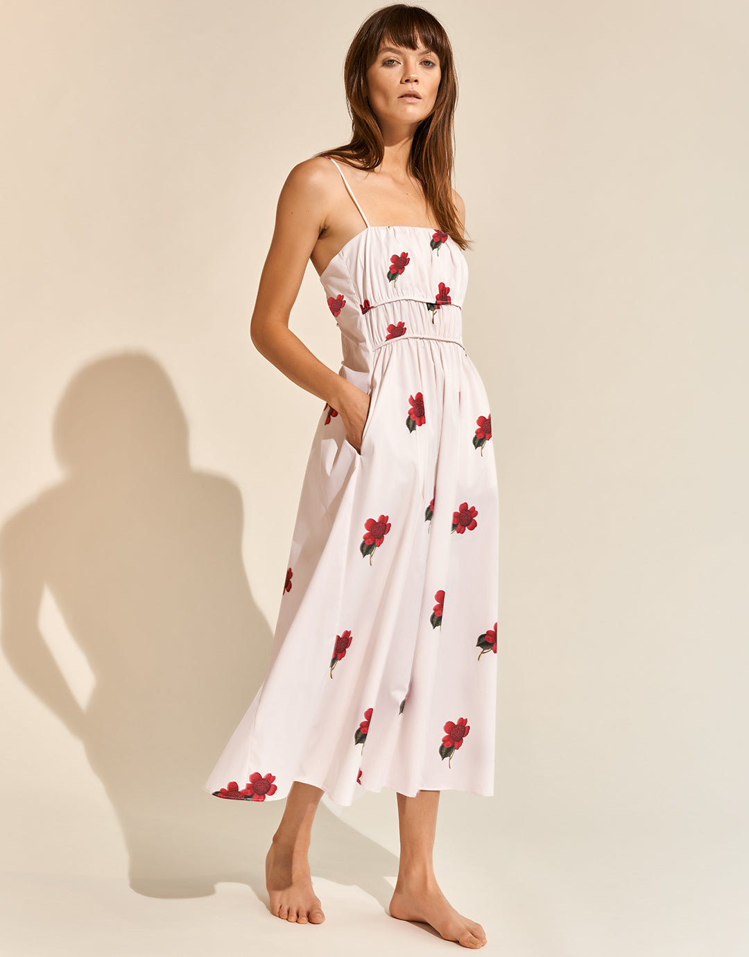 The Bloom Dress - White Red - Simply Beach UK