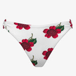 The Bloom Ring Side Bikini Pant - White Red - Simply Beach UK