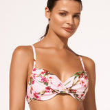 Botanique Underwired Bikini Top - Tangy Pink - Simply Beach UK