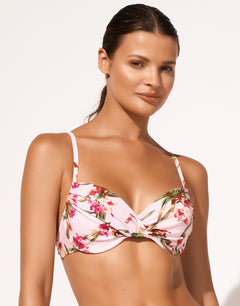 Botanique Underwired Bikini Top - Tangy Pink - Simply Beach UK