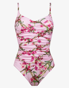 Botanique Ruched Underwired Swimsuit - Tangy Pink - Simply Beach UK