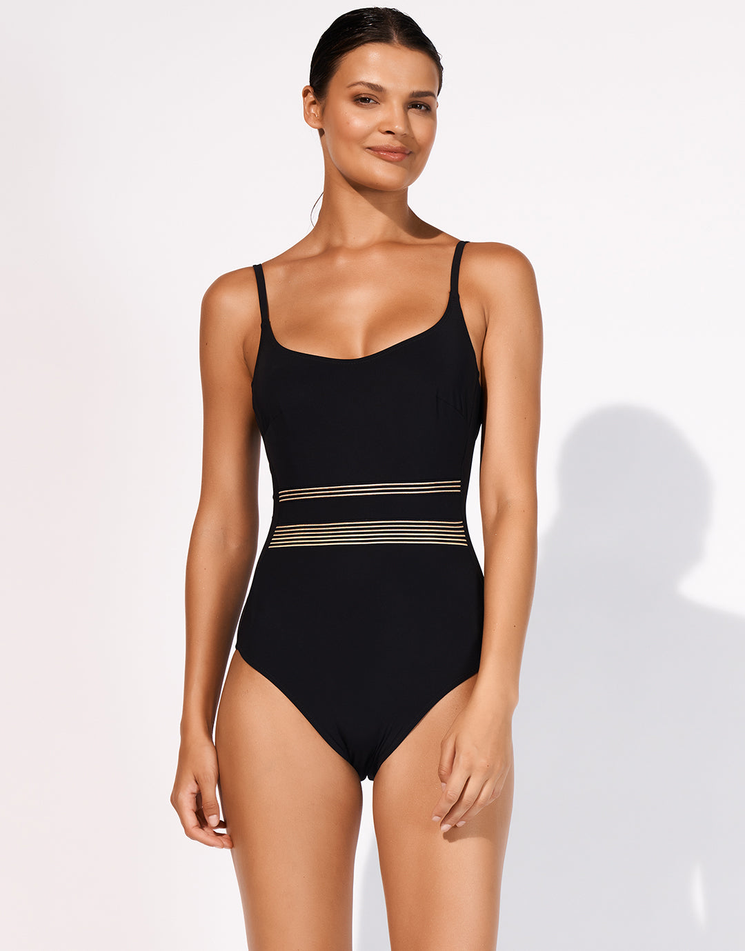 Stratum Underwired Swimsuit - Black Sand - Simply Beach UK