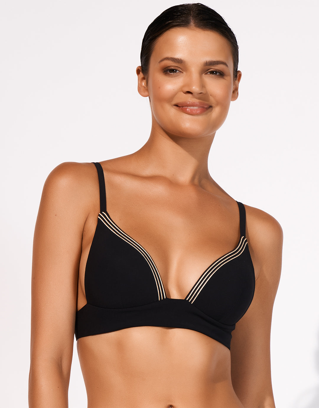 Stratum Bralette Bikini Top - Black Sand - Simply Beach UK