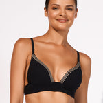 Stratum Bralette Bikini Top - Black Sand - Simply Beach UK