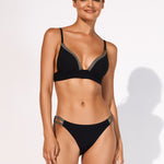 Stratum Double Strap Bikini Pant - Black Sand - Simply Beach UK