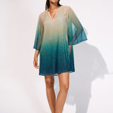 Ombre Metallic Tunic - Aqua Gradient - Simply Beach UK