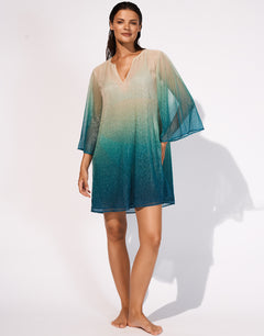 Ombre Metallic Tunic - Aqua Gradient - Simply Beach UK