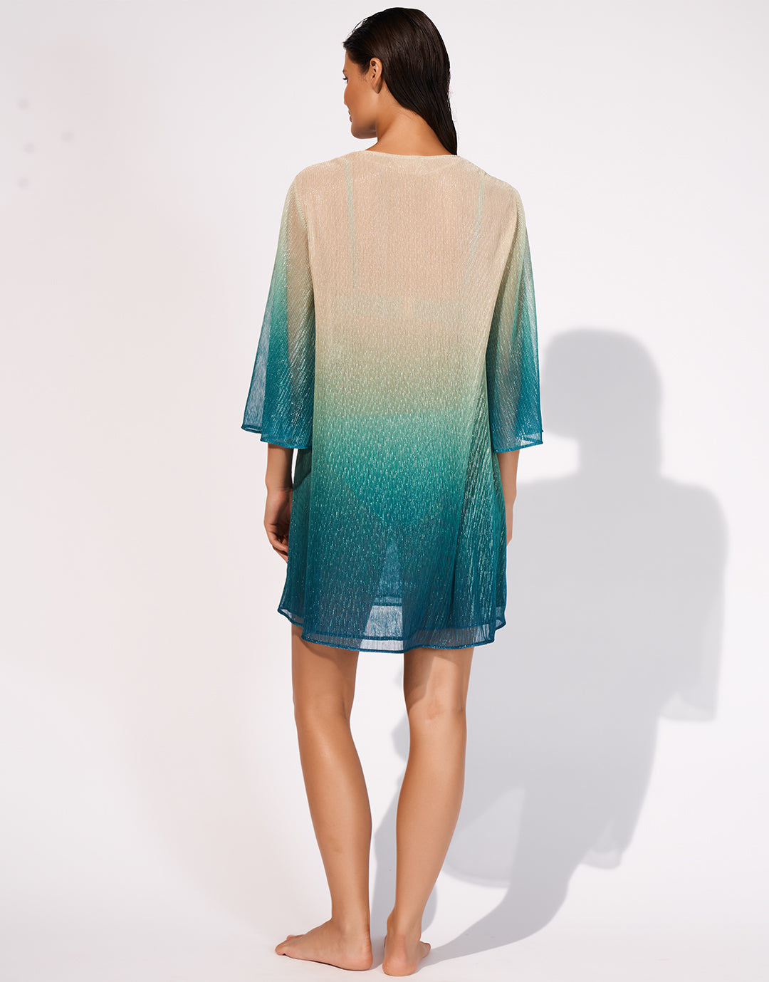 Ombre Metallic Tunic - Aqua Gradient - Simply Beach UK