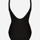 Tobacco Fields Detail Front Swimsuit - Tabac Black - Simply Beach UK