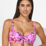 Tropic Radiance Underwired Bikini Top - Electric Pink - Simply Beach UK