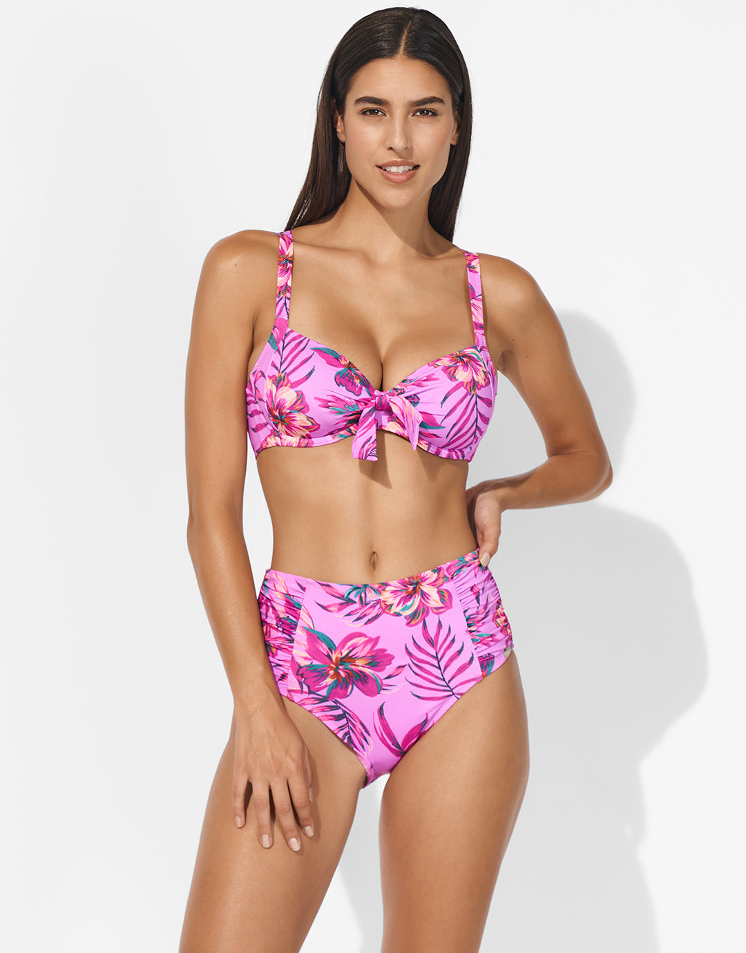 Tropic Radiance Underwired Bikini Top - Electric Pink - Simply Beach UK