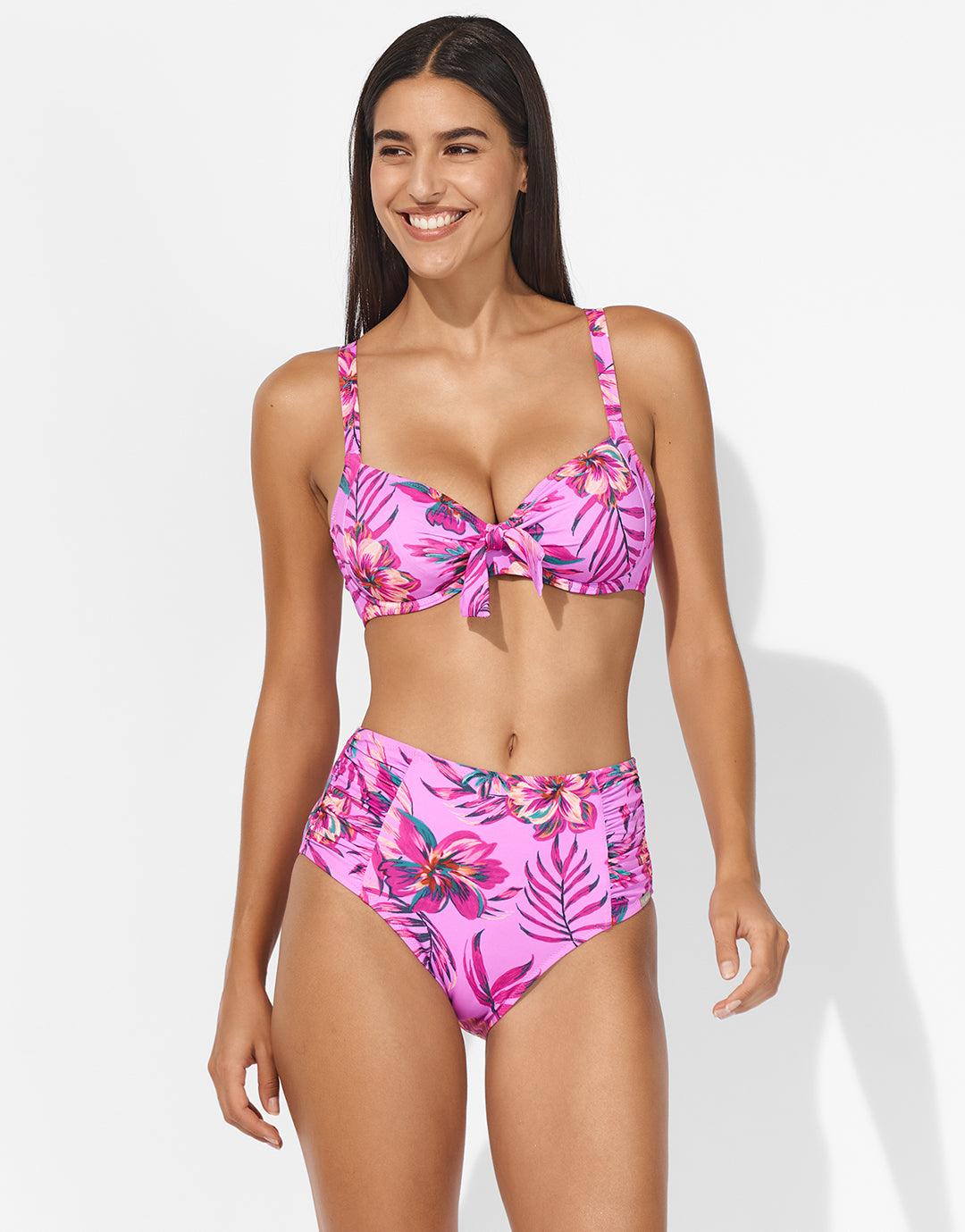 Tropic Radiance Underwired Bikini Top - Electric Pink - Simply Beach UK