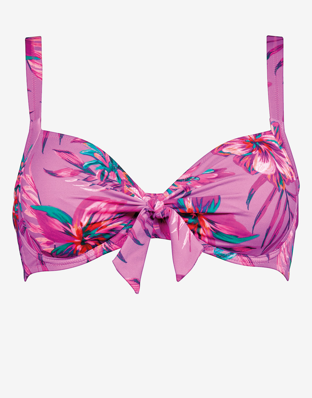 Tropic Radiance Underwired Bikini Top - Electric Pink - Simply Beach UK