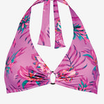 Tropic Radiance Halter Bikini Top - Electric Pink - Simply Beach UK