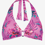 Tropic Radiance Halter Bikini Top - Electric Pink - Simply Beach UK