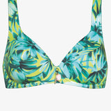 Floral Flashback Moulded Underwired Bikini Top - Aquatic Green - Simply Beach UK