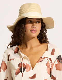 Shady Lady Collapsible Fedora - Natural - Simply Beach UK