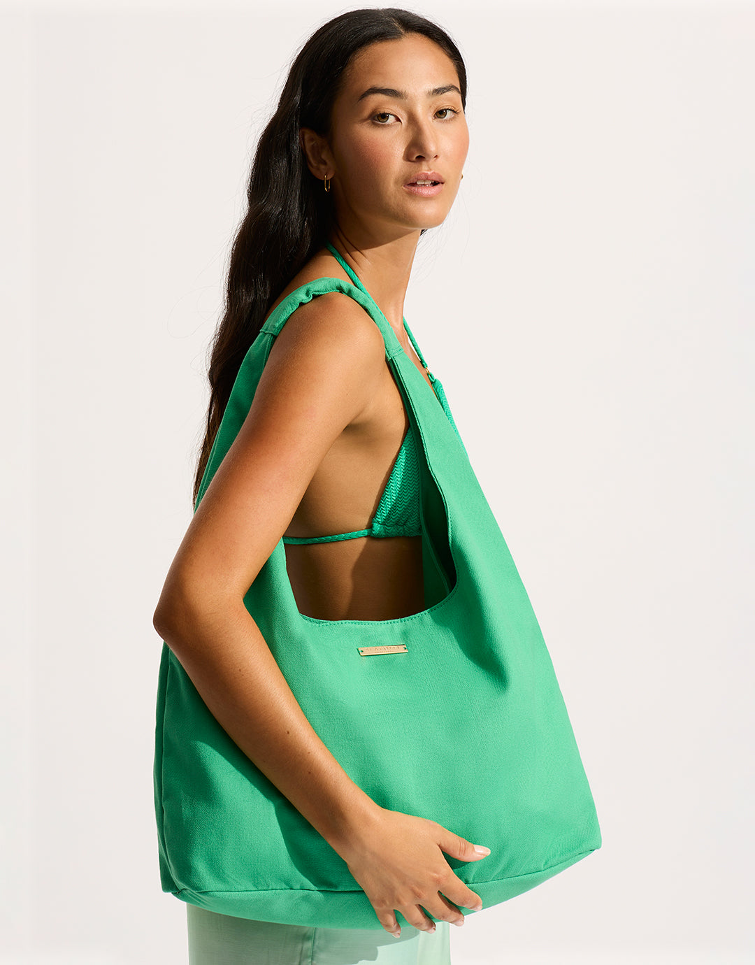 Cotton Canvas Tote Bag - Jade - Simply Beach UK