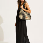 Raffia Stripe Tote Bag - Simply Beach UK