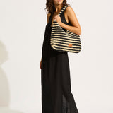 Raffia Stripe Tote Bag - Simply Beach UK