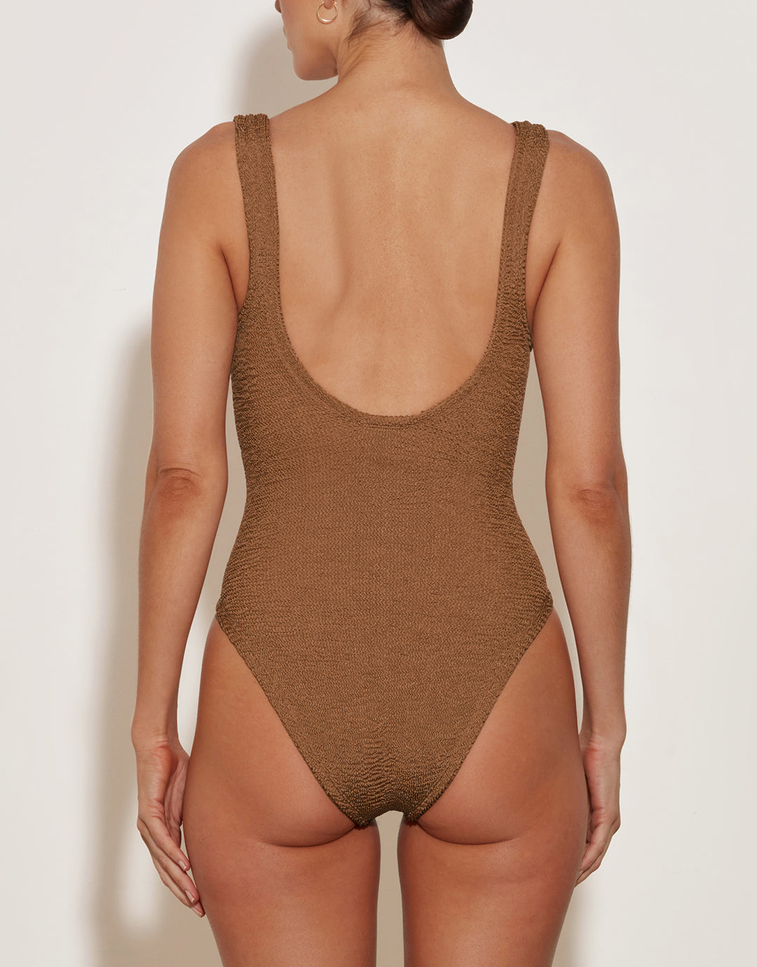 Celine Swimsuit with Tonal Hoops - Metallic Cocoa - Simply Beach UK