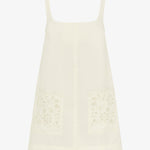 Creme Embroidered Shift Mini Dress - White - Simply Beach UK