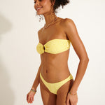 Sun Lace Myero Ring Bandeau Bikini Top - Yellow - Simply Beach UK