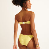 Sun Lace Myero Ring Bandeau Bikini Top - Yellow - Simply Beach UK