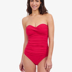 Profile Tutti Frutti Bandeau Swimsuit - Rose Red - Simply Beach UK