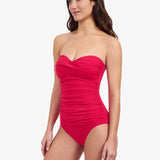 Profile Tutti Frutti Bandeau Swimsuit - Rose Red - Simply Beach UK