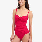 Profile Tutti Frutti Bandeau Swimsuit - Rose Red - Simply Beach UK