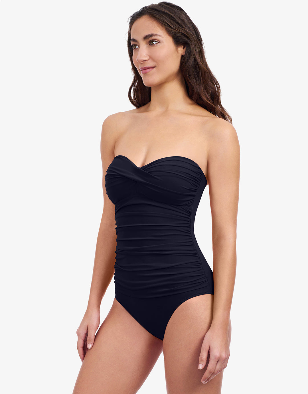 Profile Tutti Frutti Bandeau Swimsuit - Black - Simply Beach UK