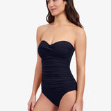 Profile Tutti Frutti Bandeau Swimsuit - Black - Simply Beach UK