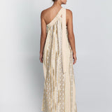 Classic Triangle Asymmetrical Maxi Dress - Natural and Gold - Simply Beach UK