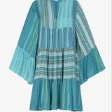 Patchwork Mini Boho Dress - Blue - Simply Beach UK