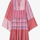 Patchwork Mini Boho Dress - Pink - Simply Beach UK