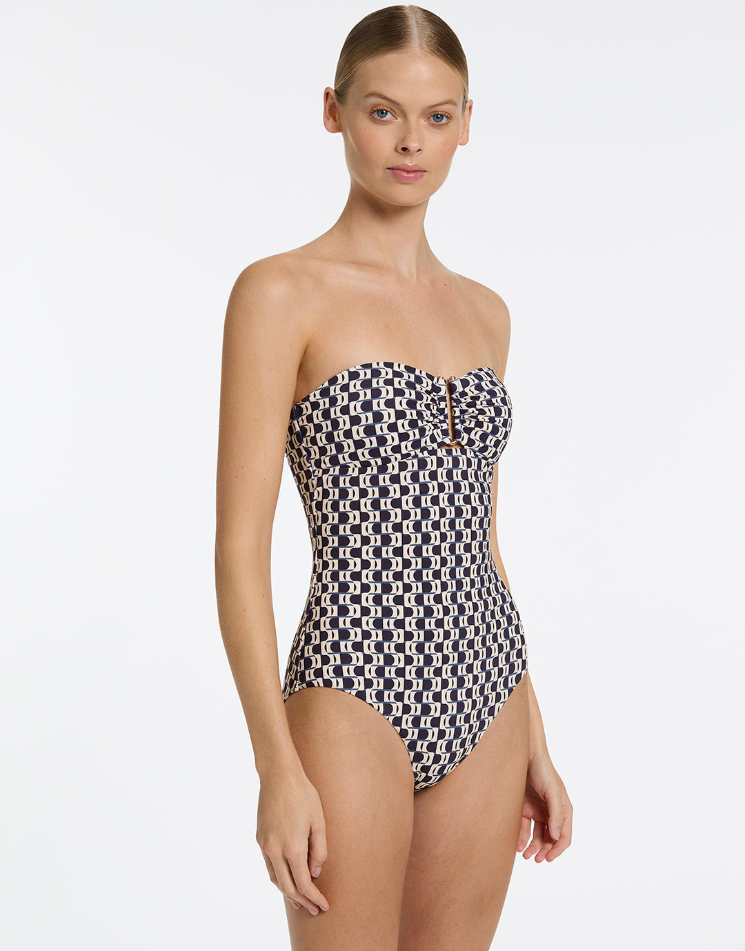 Rio Moulded Bandeau Swimsuit - Ink - Simply Beach UK