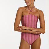 Alessia Geo Halter Swimsuit - Peony - Simply Beach UK