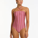 Alessia Geo Halter Swimsuit - Peony - Simply Beach UK