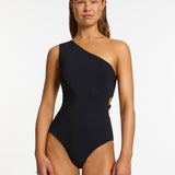 Jetset Lien One Shoulder Swimsuit - Black - Simply Beach UK