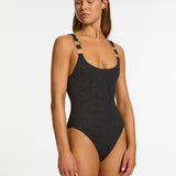 Tirari Nights Scoop Neck Swimsuit - Black - Simply Beach UK