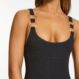 Tirari Nights Scoop Neck Swimsuit - Black - Simply Beach UK