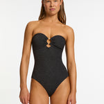 Tirari Nights Bandeau Swimsuit - Black - Simply Beach UK