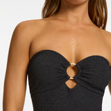 Tirari Nights Bandeau Swimsuit - Black - Simply Beach UK