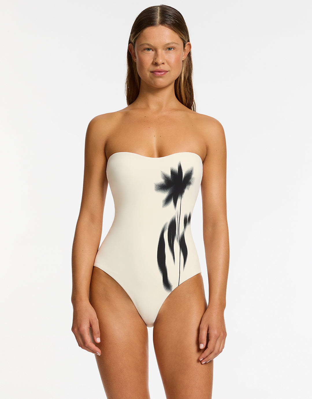 Elora Infinity Bandeau Swimsuit - Cream - Simply Beach UK