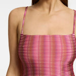 Alessia Geo Minimal Tank Swimsuit - Peony - Simply Beach UK