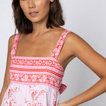 Cherry Blossom Tie Back Dress - Rose and Red - Simply Beach UK