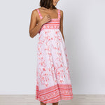 Cherry Blossom Tie Back Dress - Rose and Red - Simply Beach UK