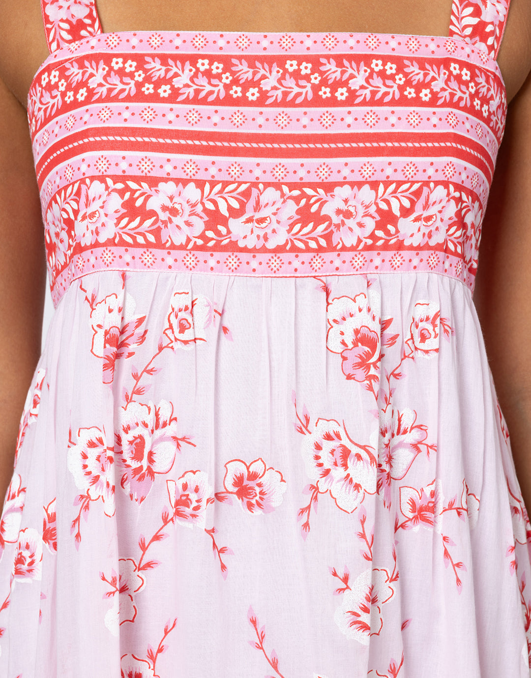 Cherry Blossom Tie Back Dress - Rose and Red - Simply Beach UK