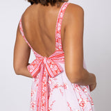 Cherry Blossom Tie Back Dress - Rose and Red - Simply Beach UK